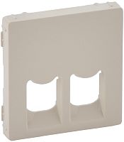 Лицевая панель Legrand Valena Life для 2-м. розетки RJ11/RJ45 слоновая кость картинка
